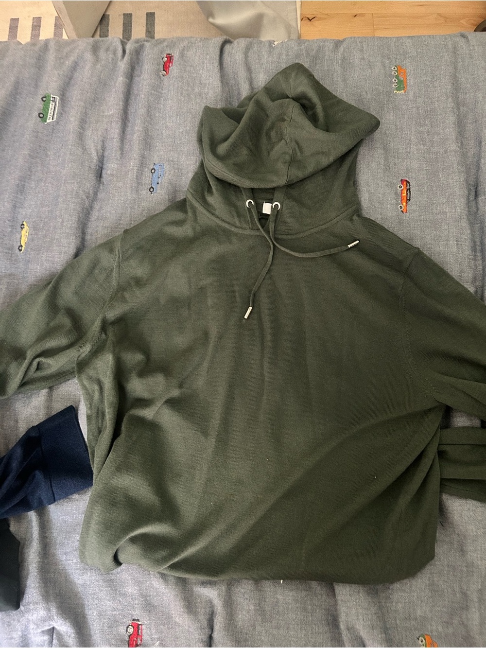 Reiss Olive Green Pullover Hoodie